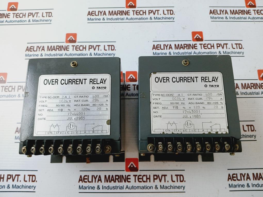 Taiyo Electric Sc-ocr2-a1 Over Current Relay 24Vdc 50/60Hz