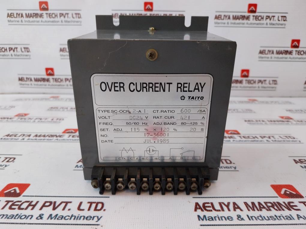 Taiyo Electric Sc-ocr2-a1 Over Current Relay Dc24v 50/60hz