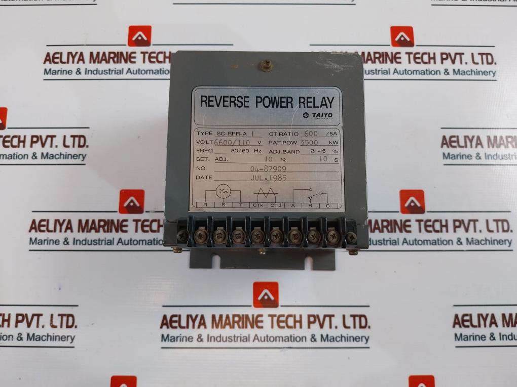 Taiyo Sc-rpr-a1 Reverse Power Relay 600/5A 6600/110V 50/60Hz