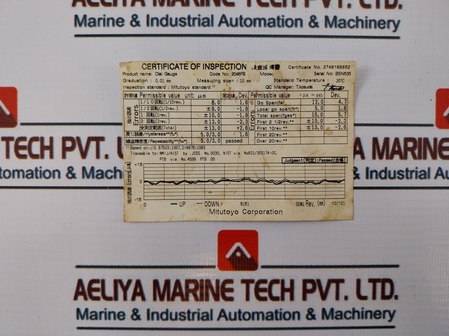 Takachiho Seiki Dial Gauge Set