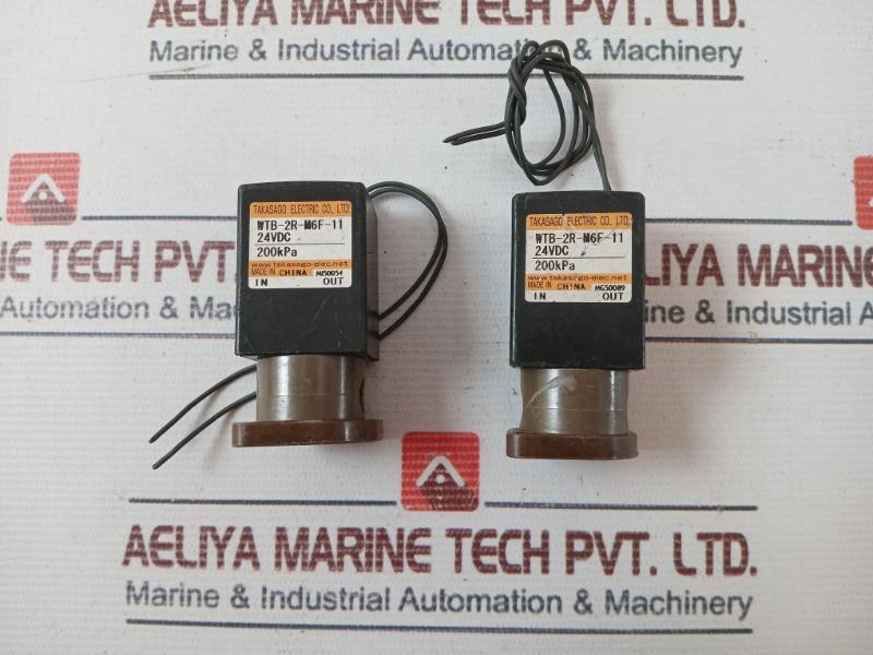 Takasago Wtb-2R-m6F-11 Diaphragm Isolation Valve Mg50086 Mi50054 200 Kpa 24 Vdc