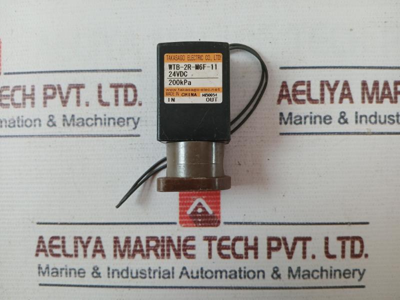 Takasago Wtb-2R-m6F-11 Diaphragm Isolation Valve Mg50086 Mi50054 200 Kpa 24 Vdc