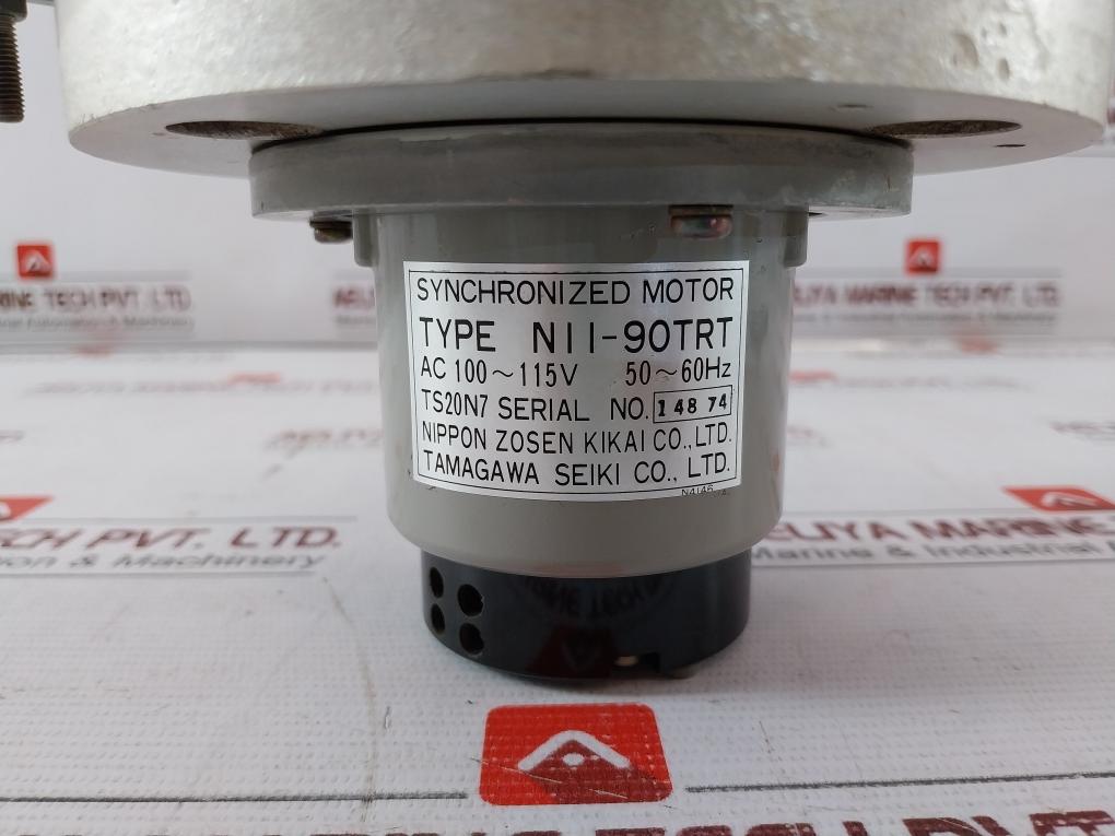 Tamagawa Seiki Nii-90Trt Synchronized Motor With Meter Ac 100-115V 50-60Hz