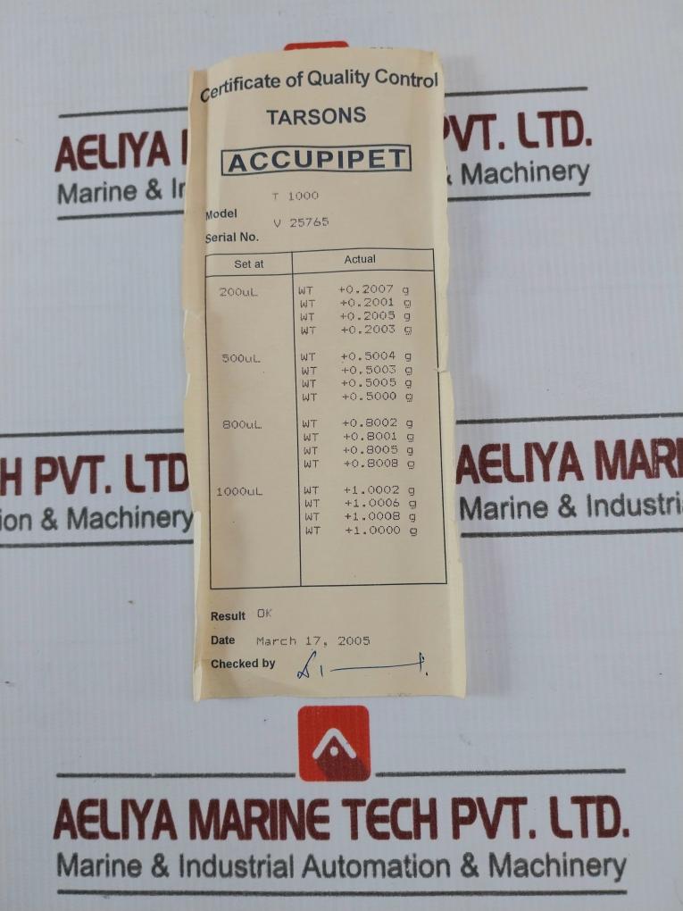 Tarsons T 1000 Accupipet