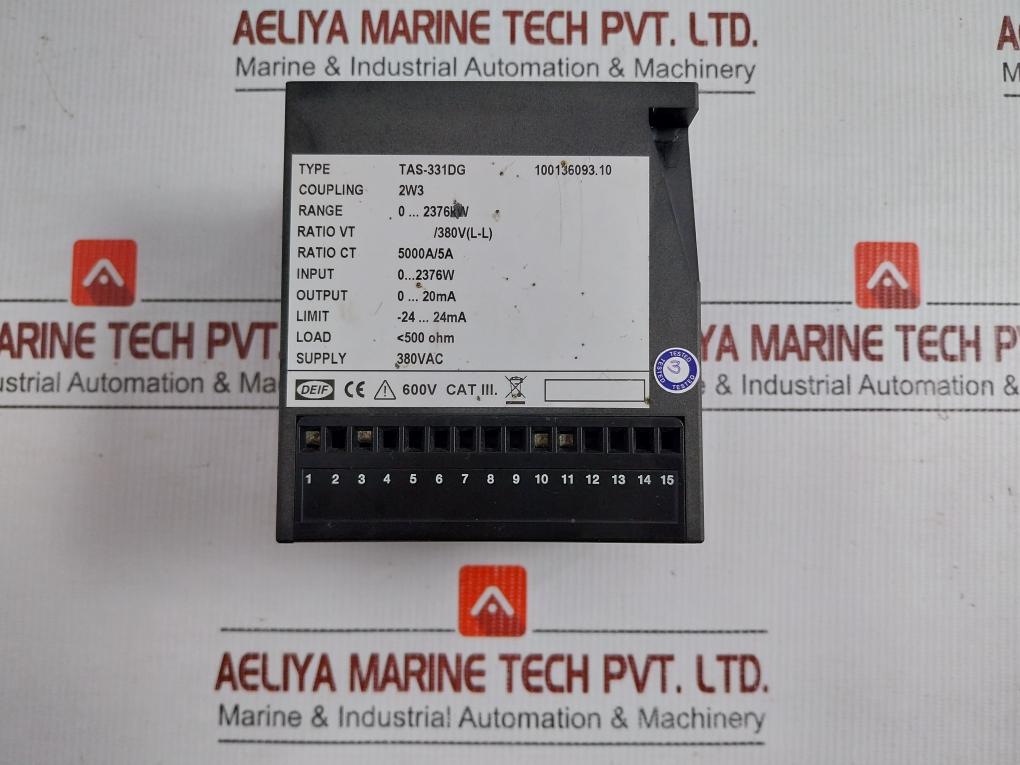 Tas-331Dg-Ac-Transducer-For-Active-Or-Reactive-Power-0-2376Kw-Deif-208462-7
