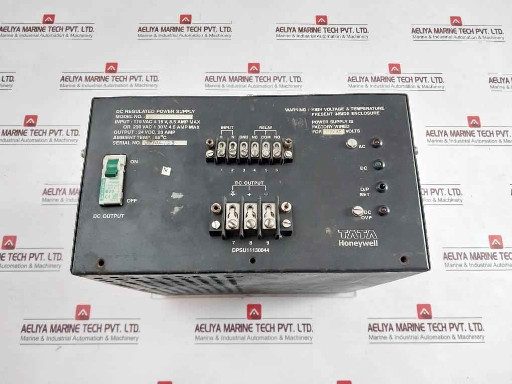 Tata Honeywell Dpsu11130044 Dc Regulated Power Supply Unit 110Vac 55C 20Amp
