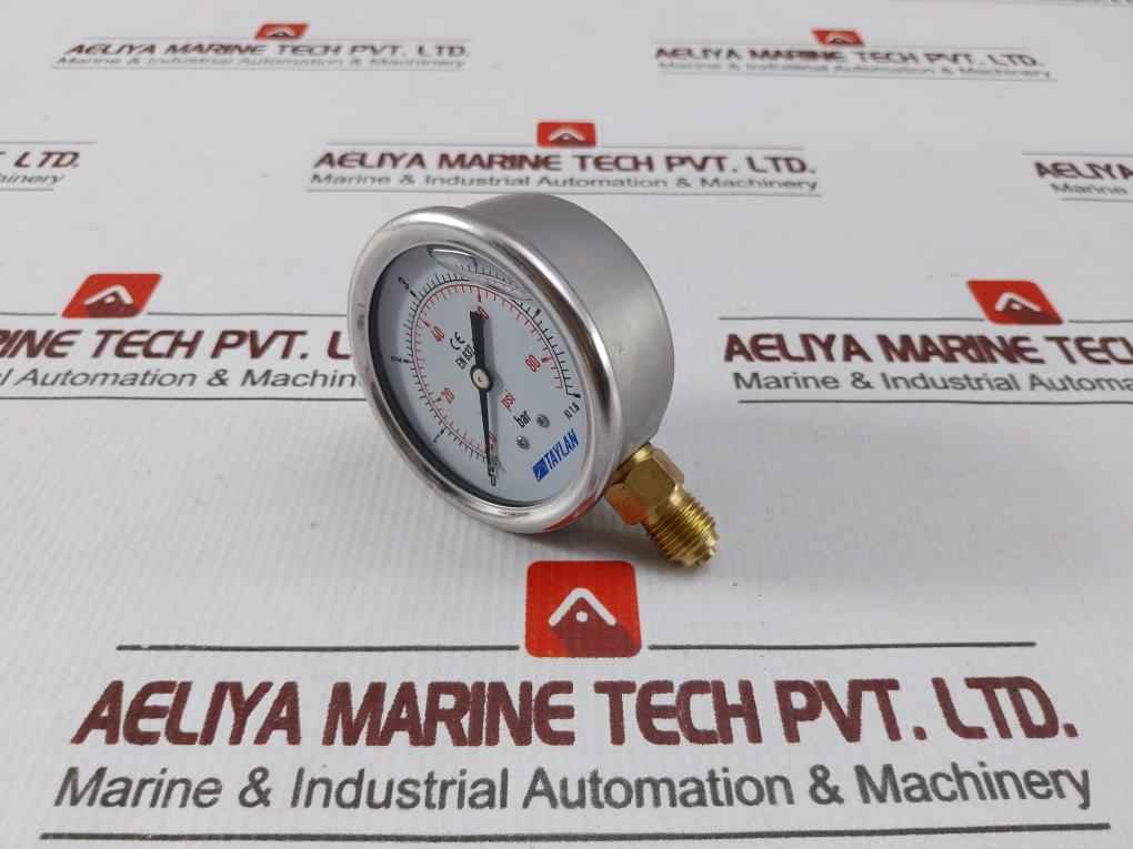 Taylan En 837-1 Pressure Gauge 0 To 6 Bar 0 To 80/86 Psi