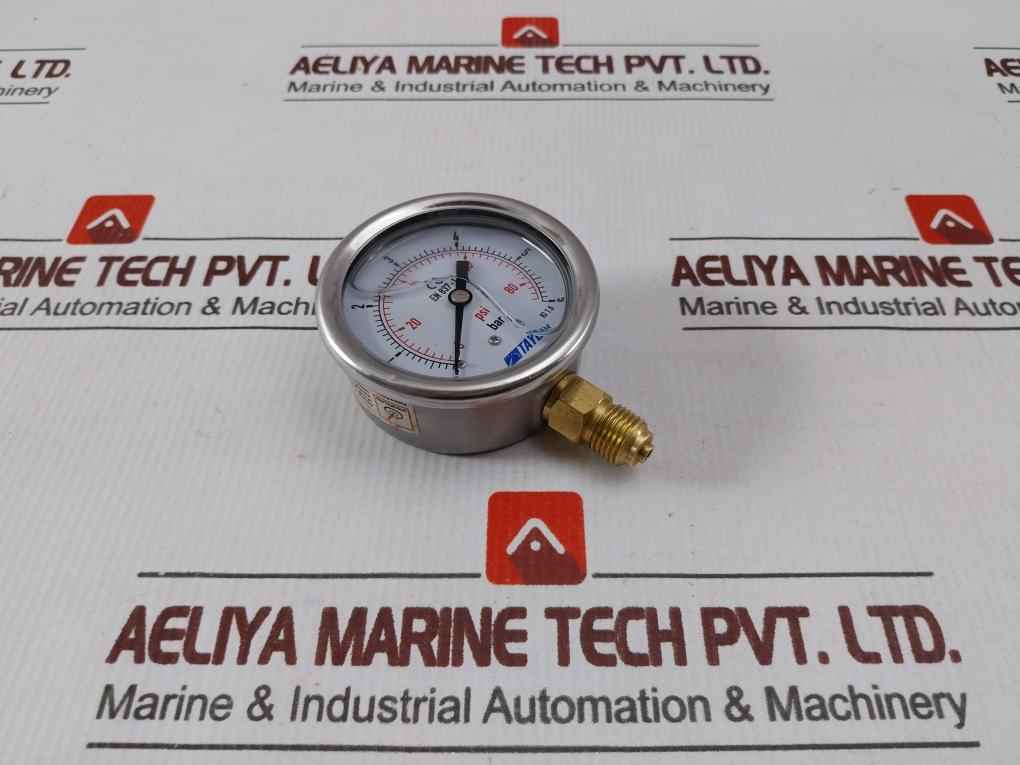 Taylan En 837-1 Pressure Gauge 0 To 6 Bar 0 To 80/86 Psi
