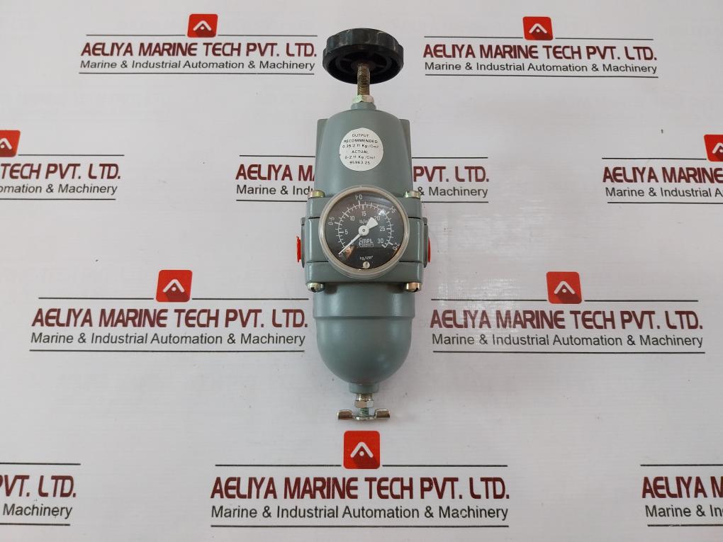 Taylor 95963-25 Pneumatic Pressure Gauge 0.35-2.11 Kg/Cm2, 0-2.11 Kg/Cm2