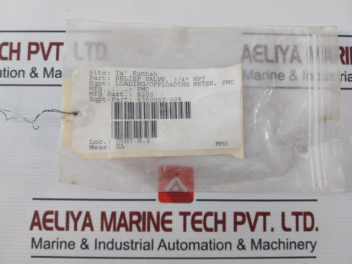 Taylor Valve 82-525131 Relief Valve 8200 285 Psi