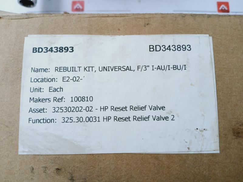 Taylor Valve Technology Sk-ic-1 Ard-3 Inch Ic Rebuild Kit