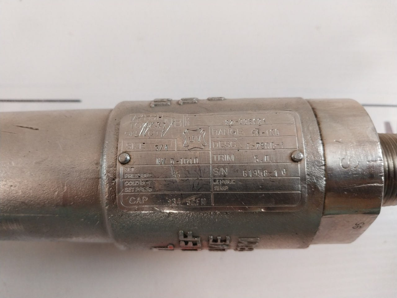 Taylor T-7900-1 Relief Valve 95 Psi 82-335131