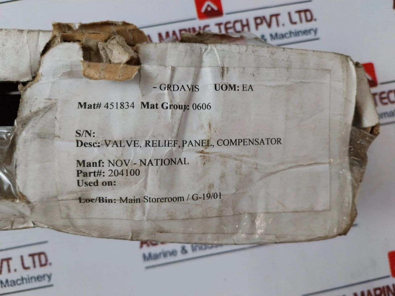 Taylor Valve S-01370000 Safety Relief Valve 1900 Psig 204100