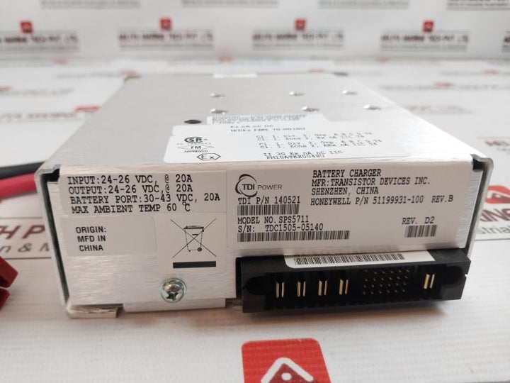 Tdi / Honeywell Sps5711 140521 Battery Charger 51199931-100 24-26 Vdc 20A