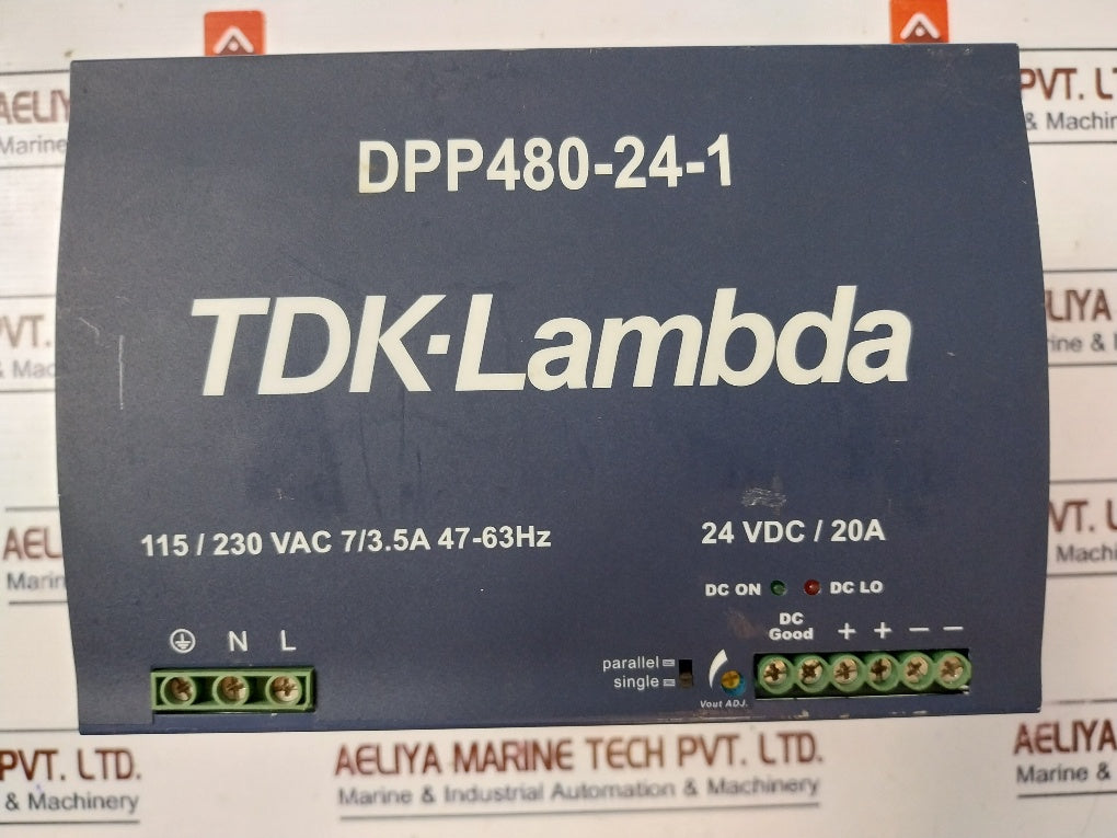 Tdk-lambda Dpp480-24-1 Power Supply 115/230 Vac 7/3.5A 47-63Hz