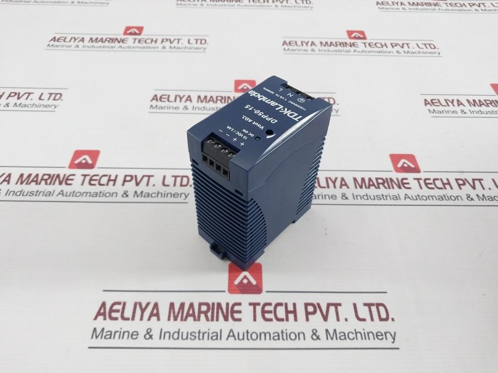 Tdk-lambda Dpp50-15 Ac/Dc Din Rail Power Supply 115/230Vac 1.1/0.7A 50/60Hz 50W