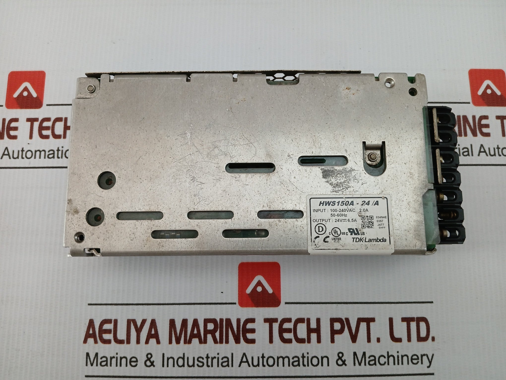 Tdk-lambda Enclosed Power Supply Input-100-240Vac/2.0A/50-60Hz Part No Hws150A-24/A