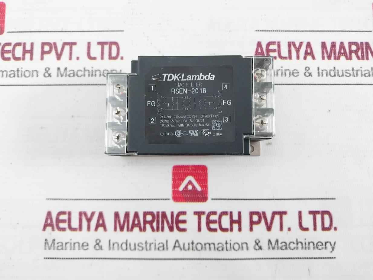 Tdk-lambda Rsen-2016 Emc Filter 250V Ac 16A 50/60Hz Max 55C