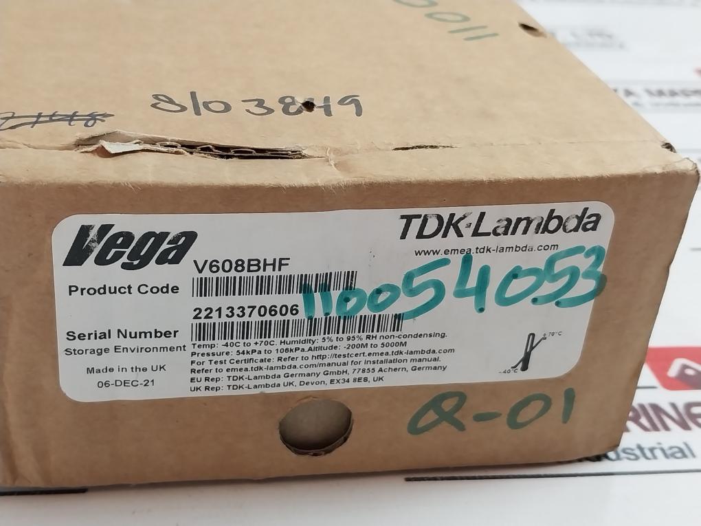 Tdk-lambda Vega 650 Power Supply 17199