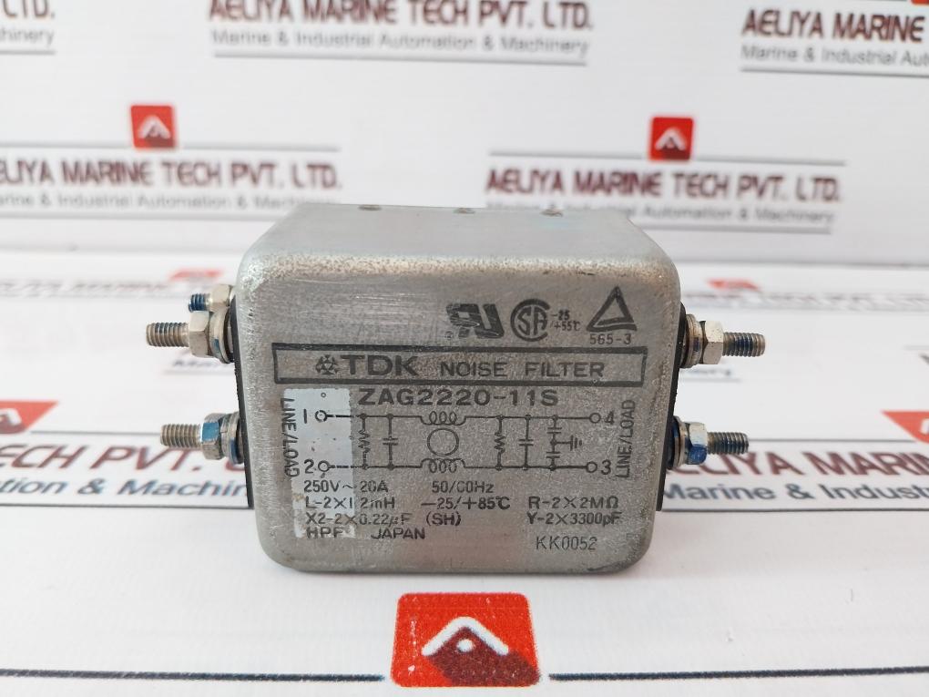 TDK ZAG2220-11S Noise Filter 250V~20A 50/60Hz 300 Gm