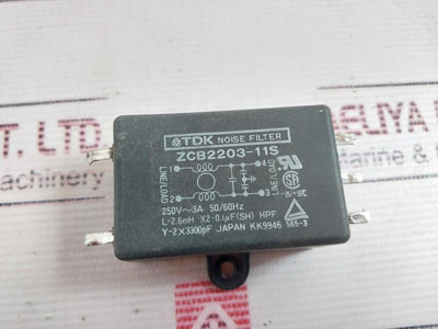 Tdk Zcb2203-11S Noise Filter 250V~3A 50/60Hz