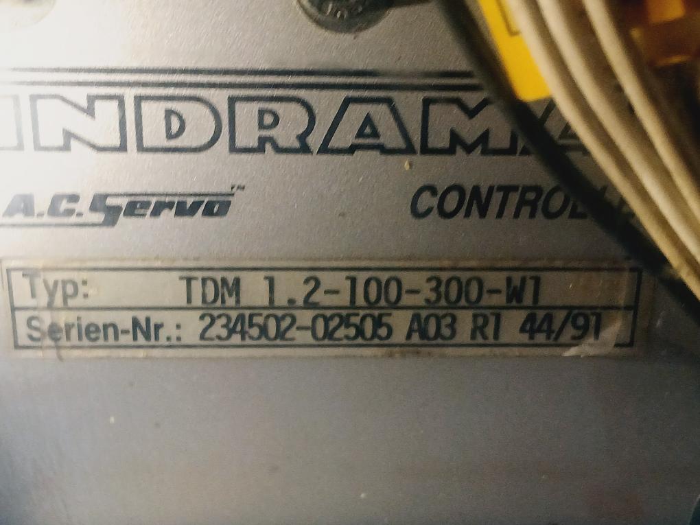 Indramat Tdm 1.2-100-300-w1 A.C. Servo Controller 300 Vdc