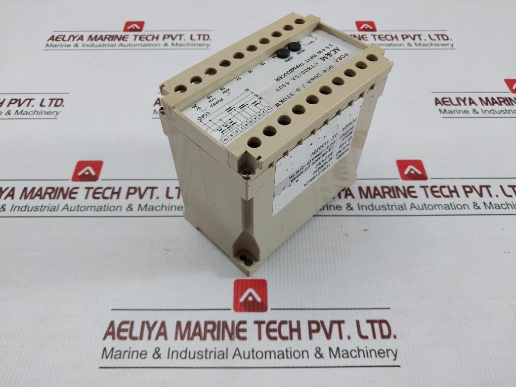 Tdw-cybaca Watt Transducer Ac&M Input: 3 § 4W 440V Ct 800/5A