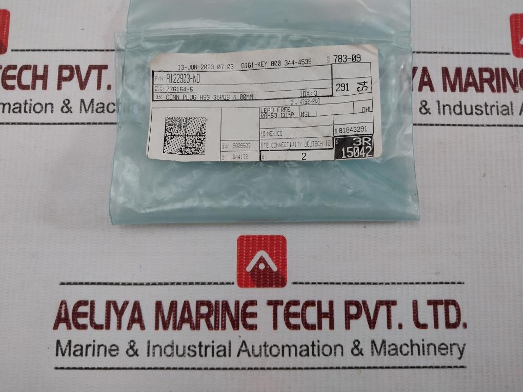 Lot Of 2X 776164-6 Ampseal Automotive Connector Plug Te Connectivity
