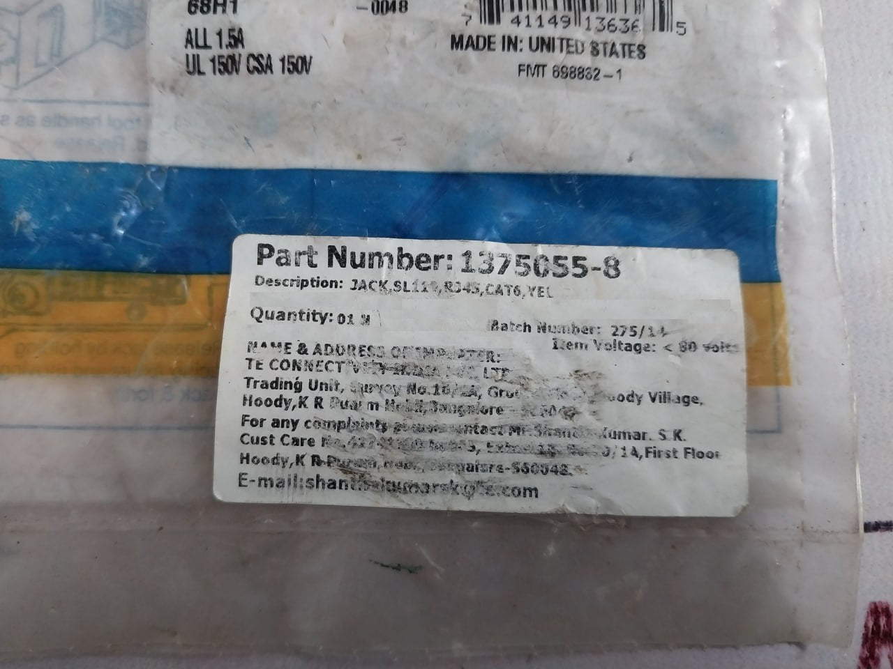 Te Connectivity 1375055-8 Female Rj45 Socket