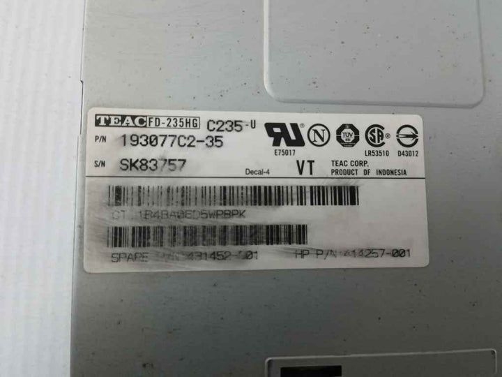 Teac Fd-235Hg Internal Floppy Disk Drive 193077C2-35 E75017 414257-001