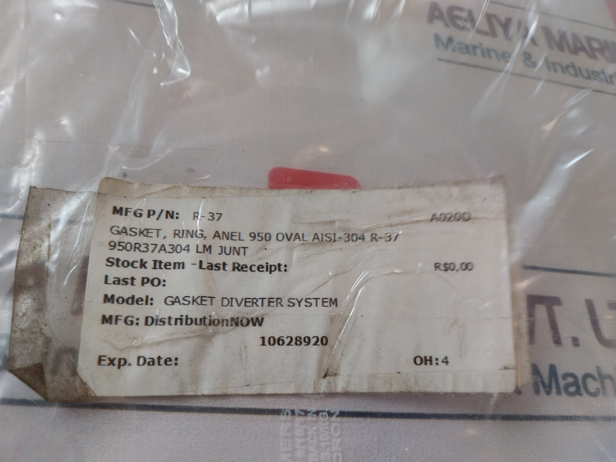 Teadit Asme B16.20 Gasket Ring Anel 950 Oval Aisi-304 R-37