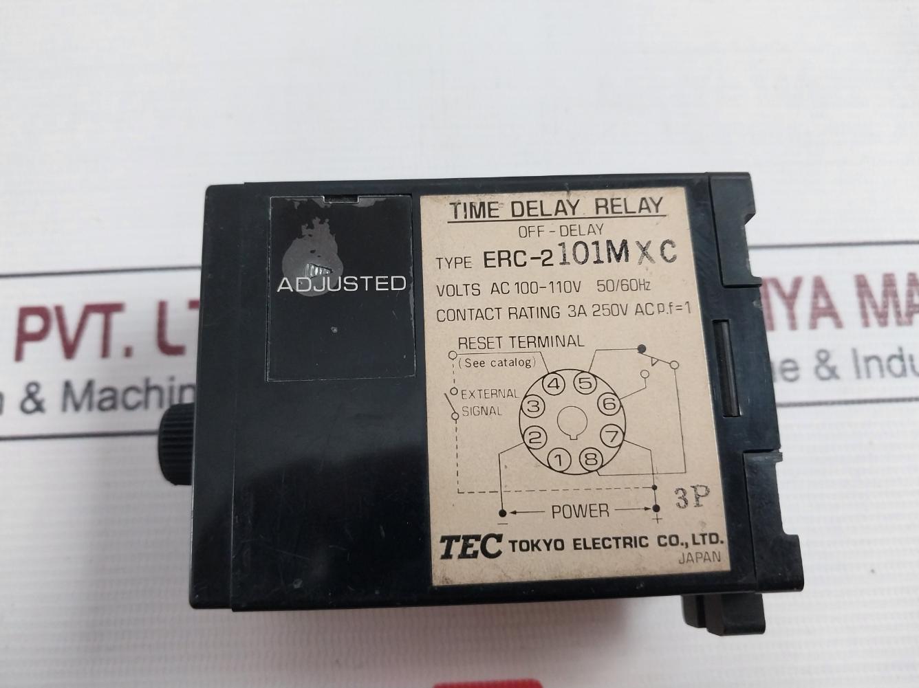 Tec Erc-2101Mxc Time Delay Relay Ac100-110V 50/60Hz 0-60Sec
