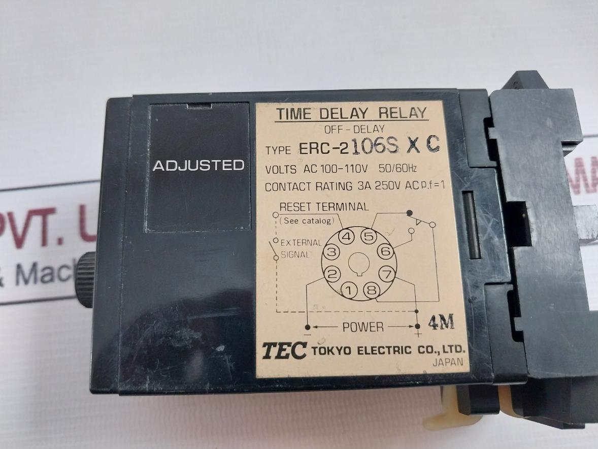 Tec Erc-2106S Xc Time Delay Relay 0-6Sec Ac100-110V 50/60Hz