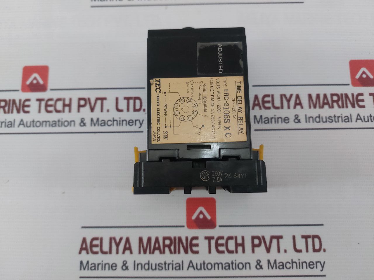 Tec Erc-2106S Xc Time Off Delay Relay With Base 0-6 Sec