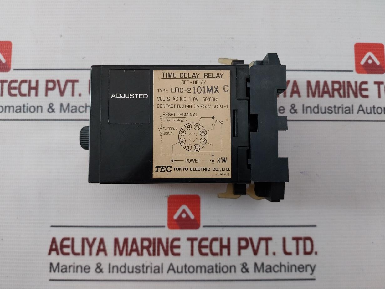 Tec Erc-2 Time Delay Relay Erc-2101Mxc 0-60 Sec 3W