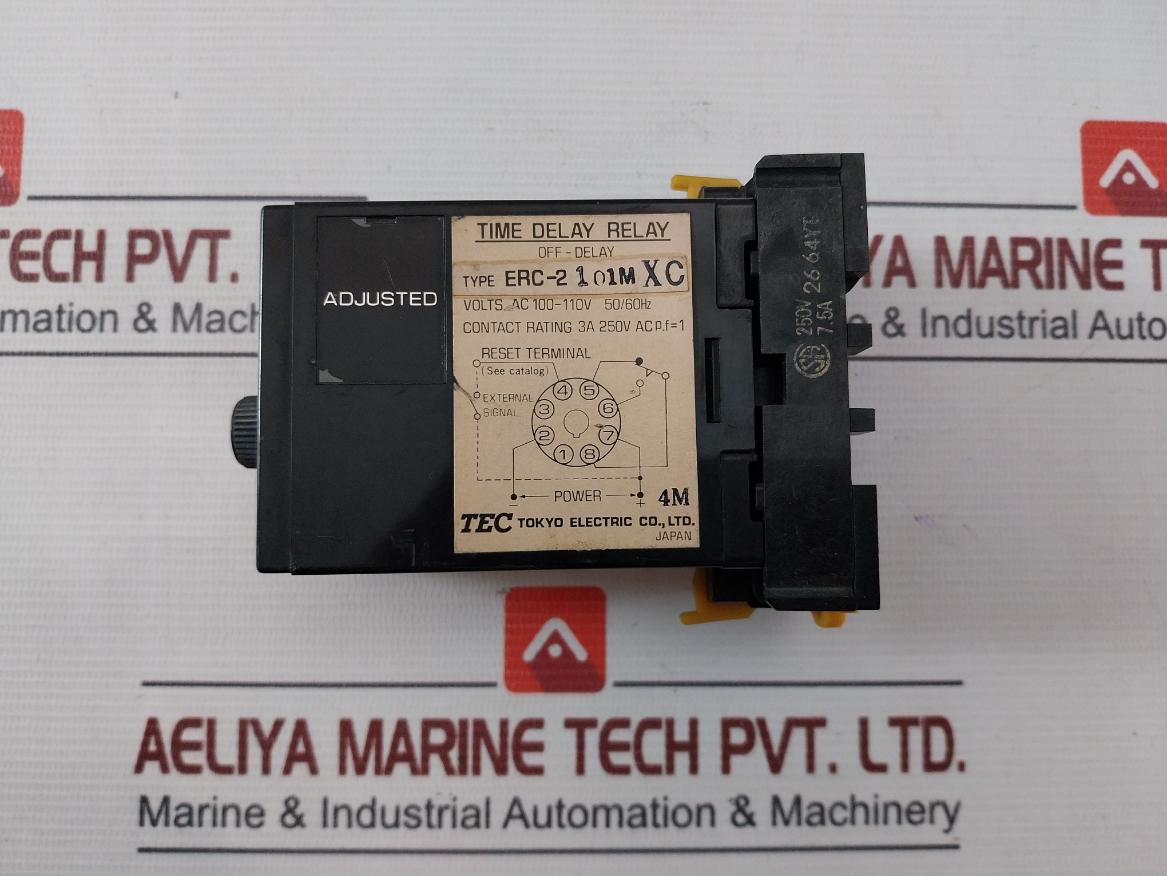 Tec Erc-2 Time Delay Relay Erc-2101Mxc 0 To 60 Sec
