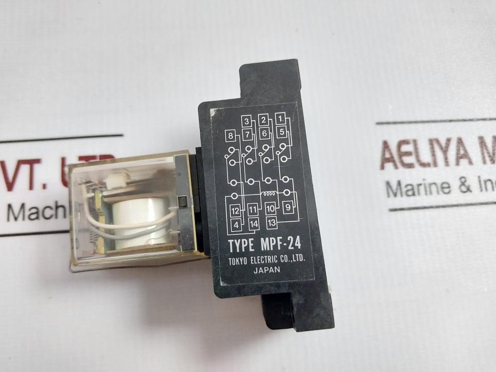 Tec Mpm-100 General Purpose Relay With Base Mpf-24 Dc 12V