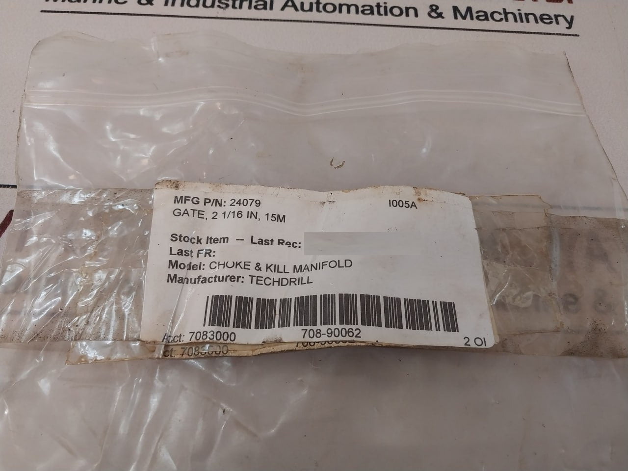 Techdrill 24079 Hydraulic Gate Valve 1/16 In, 15M