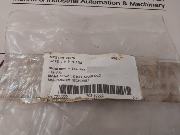 Techdrill 24079 Hydraulic Gate Valve 1/16 In, 15M