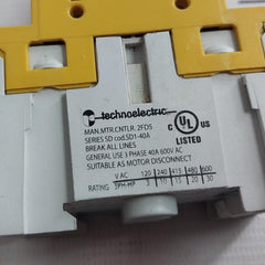 Technoelectric Sd1-040-rr 3 Phase Disconnect Switch 40A 600V Ac
