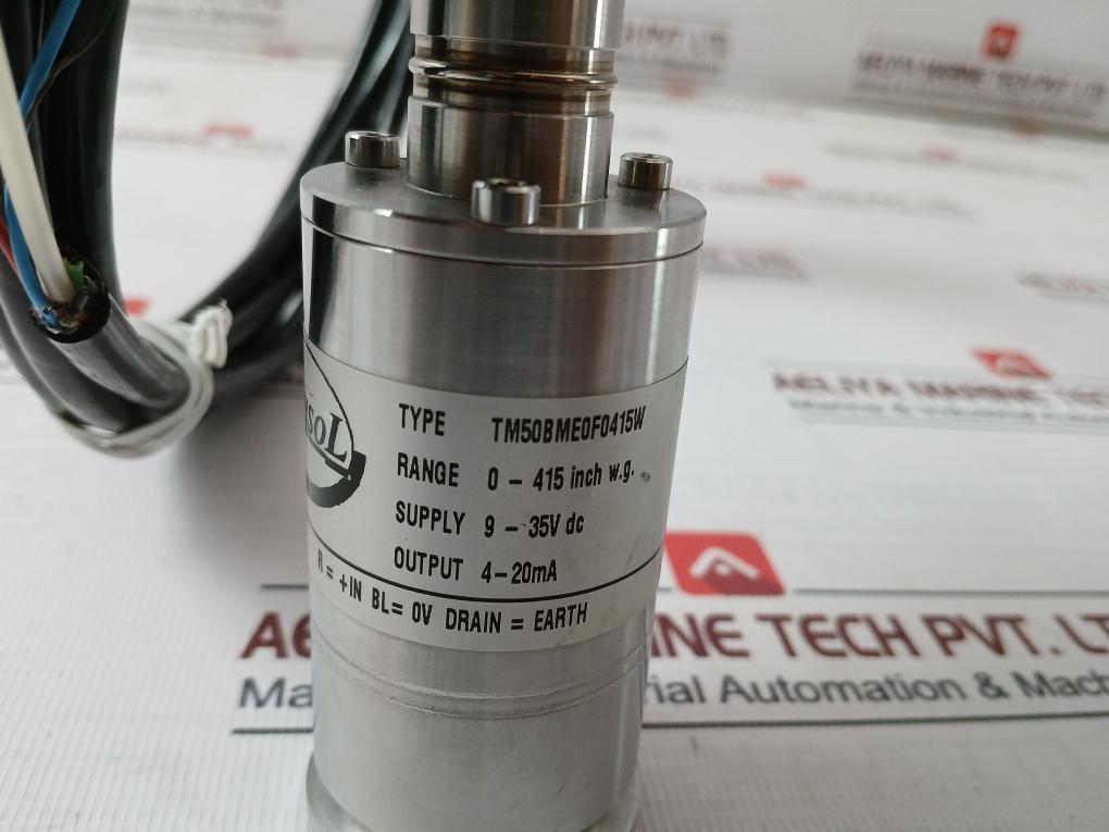 Techsol Tm50Bme0F0415W Pressure Sensor 9-35V Dc A1146160 4-20Ma 3M