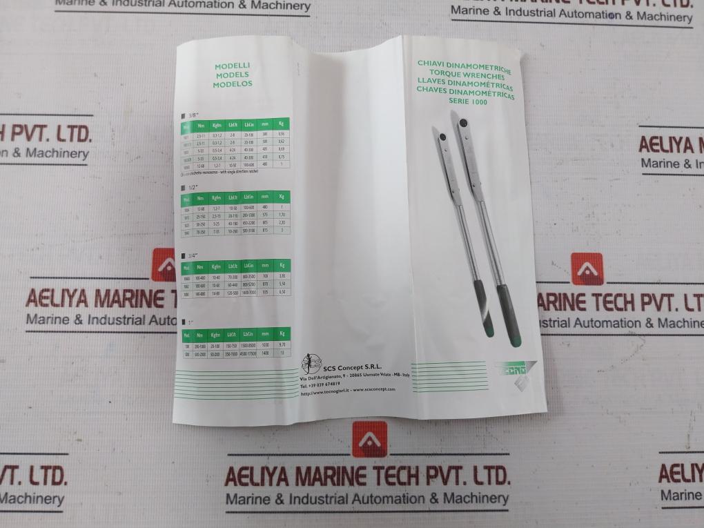 Tecnogi 1060 Series 1000 Snap Torque Wrench 115310012 100-600 Nm