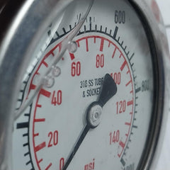 Tecsis Acc. 1.6 Pressure Gauge 316Ss 0-140 Psi 0-1000Kpa