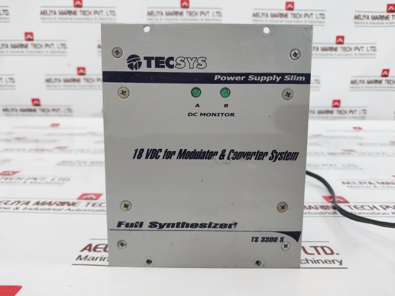 Tecsys Ts 3300 S Power Supply Slim 18 Vdc For Modulator & Converter System