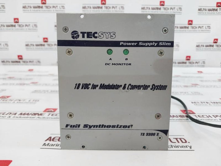 Tecsys Ts 3300 S Power Supply Slim 18 Vdc For Modulator & Converter System