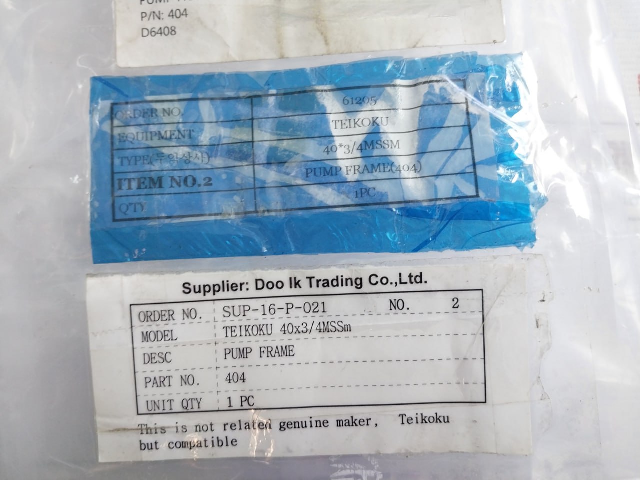 Teikoku 40X3/4”Mssm Distillate Pump Sup-16-p-021 61205