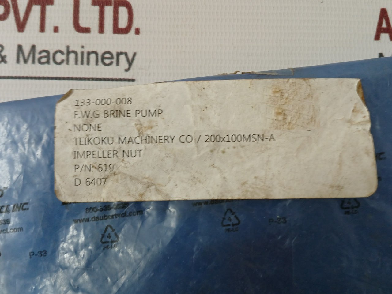 Teikoku Impeller Nut 619 200X100Msn-a