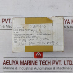 Teikoku Machinery 100X50Msm-am Mechanical Seal Set Complete 133-000-00A