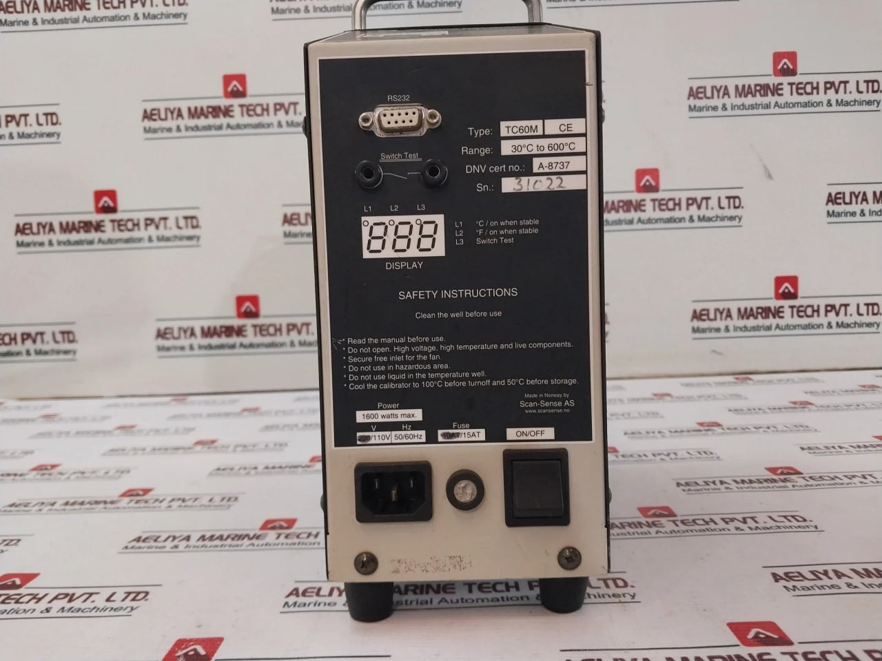 Tek Know Tc60M Temperature Calibrator 30°C To 600°C 50/60 Hz Nhi 22 110V 1600 Watt