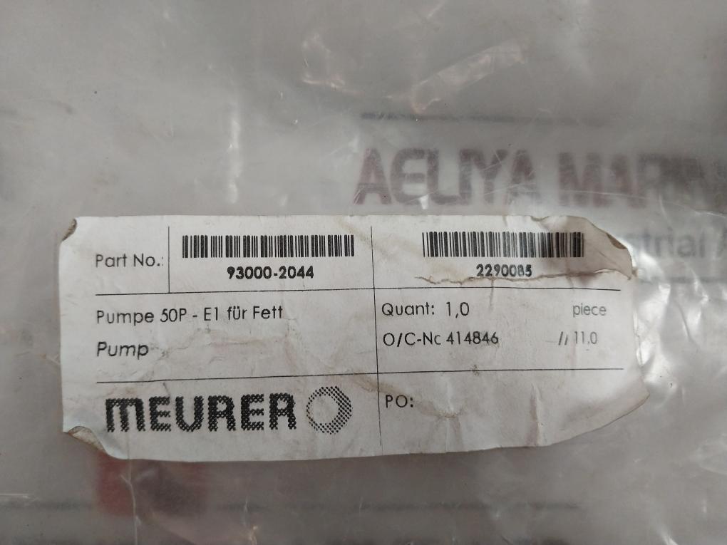 Tekawe Gmbh 1.03 61.2 Pneumatically Driven Pump Assembly 50P-e1 23331840 9M